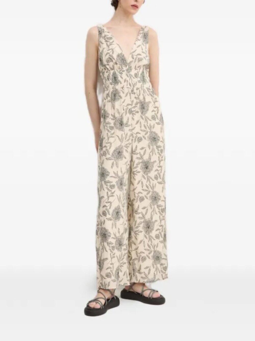 A&F | V-neck romper in floral pattern